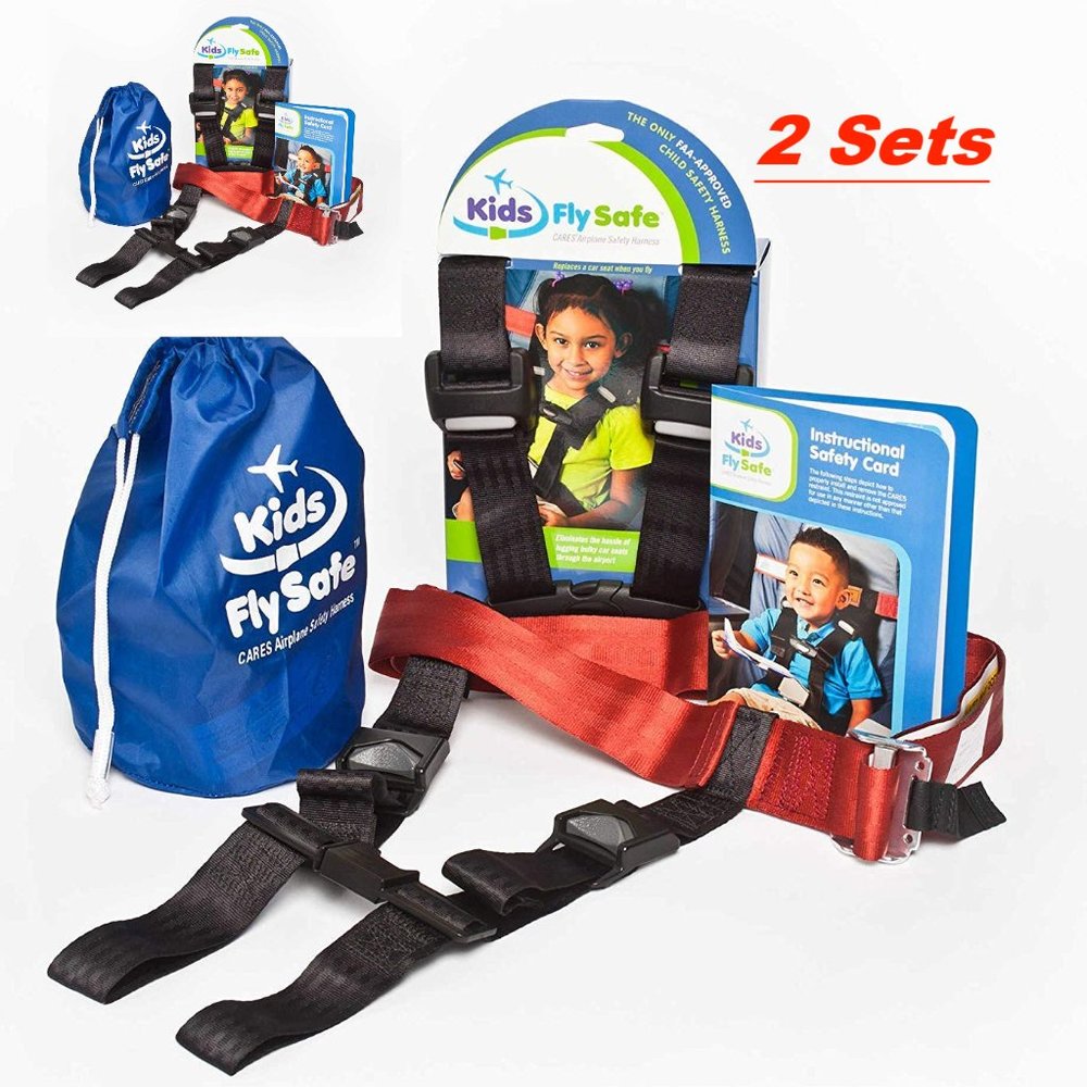 Cares Kids Fly Safe Airplane Safety Harness Seatbeltbelt Device -2 Sets